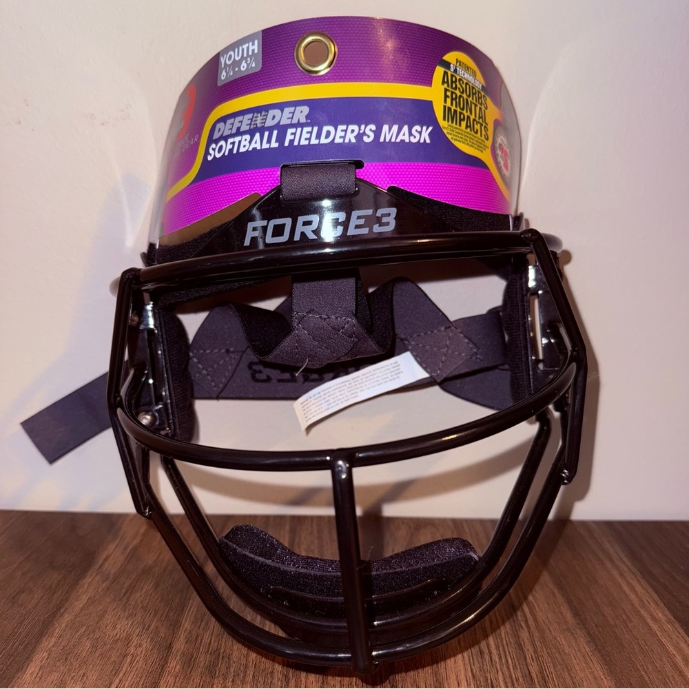 🆕NWT Defender Force 3 Youth Softball Fielders Mask 6 1/4-6 3/4”